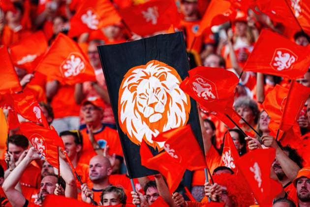 Flag Banner Fans of Netherlands GER, Netherlands vs Turkey, European Football Championship, UEFA Euro 2024, Quarterfinals, 06 07 2024 GER, Netherlands vs Turkey, European Football Championship, UEFA Euro 2024, Quarterfinals, 06 07 2024 Berlin Copyright: xEibner-Pressefoto MarcelxvonxFehrnx EP_MFN