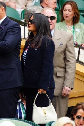 Salma Hayek and Francois-Henri Pinault in the Royal Box on Centre Court Wimbledon Tennis Championships, Day 7, The All England Lawn Tennis and Croquet Club, London, UK - 07 Jul 2024  Copyright: xJavierxGarcia Shutterstockx 14575058e