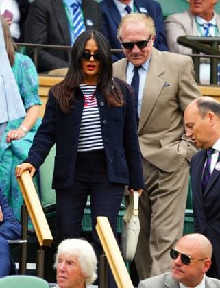 Salma Hayek and Francois-Henri Pinault in the Royal Box on Centre Court Wimbledon Tennis Championships, Day 7, The All England Lawn Tennis and Croquet Club, London, UK - 07 Jul 2024  Copyright: xJavierxGarcia Shutterstockx 14575058f