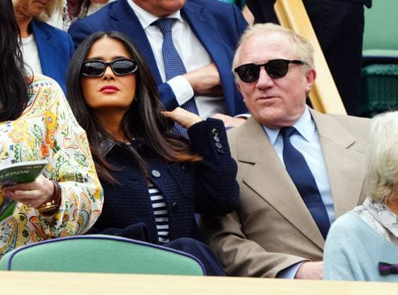 Sport Bilder des Tages Salma Hayek and Francois-Henri Pinault in the Royal Box on Centre Court Wimbledon Tennis Championships, Day 7, The All England Lawn Tennis and Croquet Club, London, UK - 07 Jul 2024  Copyright: xJavierxGarcia Shutterstockx 14575058d
