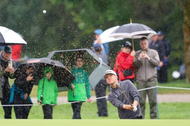 Jeremy Paul GER , hits from the bunker, sand, BMW International Open 2024, golf, DP World Tour, men, final, 07 07 2024 Moosinning Bavaria Germany Copyright: xkolbert-press ChristianxKolbertx