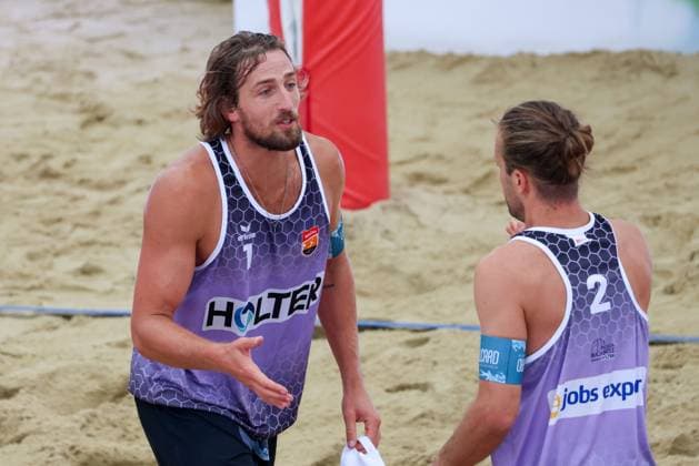 Beach volleyball, Beachvolleyball - Pro Beach Battle Masters SEEWALCHEN,AUSTRIA,07.JUL.24 - BEACH VOLLEYBALL - Beach Volleyball Tour PRO, Pro Beach Battle Masters Litzlberg. Image shows Alexander Huber (AUT).  GEPAxpictures xMathiasxMandl