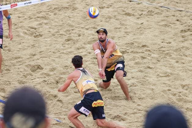 Beach volleyball, Beachvolleyball - Pro Beach Battle Masters SEEWALCHEN,AUSTRIA,07.JUL.24 - BEACH VOLLEYBALL - Beach Volleyball Tour PRO, Pro Beach Battle Masters Litzlberg. Image shows Christoph Dressler (AUT).  GEPAxpictures xMathiasxMandl