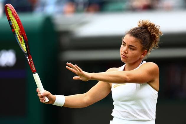 Jasmine Paolini during her fourth round match Wimbledon Tennis Championships, Day 7, The All England Lawn Tennis and Croquet Club, London, UK - 07 Jul 2024  Copyright: xJamesxMarsh Shutterstockx 14575060m