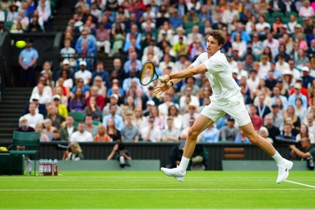 Ugo Humbert during his fourth round match Wimbledon Tennis Championships, Day 7, The All England Lawn Tennis and Croquet Club, London, UK - 07 Jul 2024  Copyright: xJavierxGarcia Shutterstockx 14575058v