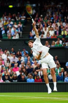 Ugo Humbert during his fourth round match Wimbledon Tennis Championships, Day 7, The All England Lawn Tennis and Croquet Club, London, UK - 07 Jul 2024  Copyright: xJavierxGarcia Shutterstockx 14575058u
