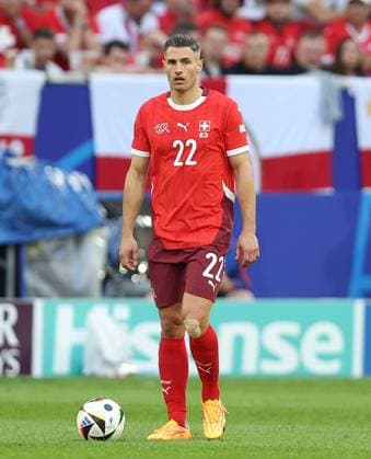 . - England v Switzerland, UEFA EURO, EM, Europameisterschaft,Fussball 2024, Quarter Final, Hamburg Football Stadium, Hamburg, Germany. - 6th July 2024. Fabian Schar of Switzerland & Newcastle United. - England v Switzerland, UEFA Euro 2024, Quarter Final, Hamburg Football Stadium, Hamburg, Germany. - 6th July 2024. Hamburg Hamburg Football Stadium Germany Copyright: xDanxWeirx CP_England_Switzerland_136