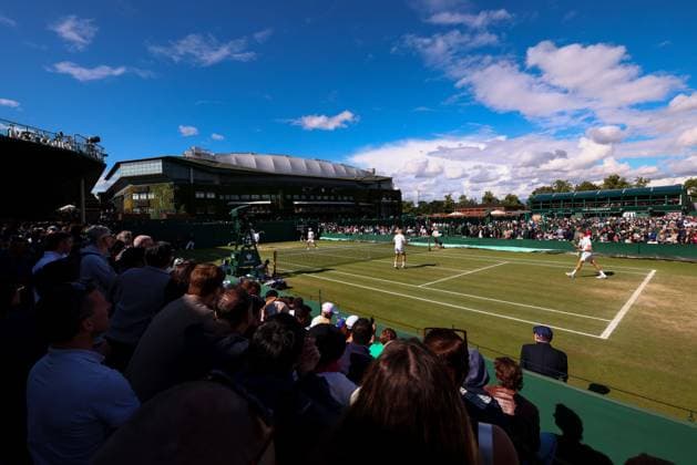 6th July 2024; All England Lawn Tennis and Croquet Club, London, England; Wimbledon Tennis Tournament, Day 6; Constantin Frantzen (GER) and Hendrik Jebens (GER) during their doubles match against Rohan Bopanna (IND) and Matthew Ebden (AUS)  ActionPlus12665505 ShaunxBrooks