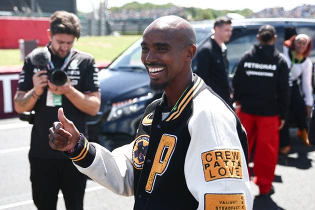 F1 British Grand Prix 2024 Mo Farah ahead of the Formula 1 British Grand Prix at Silverstone Circuit in Northampton, Great Britain on July 7, 2024. Northampton United Kingdom  Copyright: xJakubxPorzyckix originalFilename:porzycki-f1britis240707_nplRj.jpg