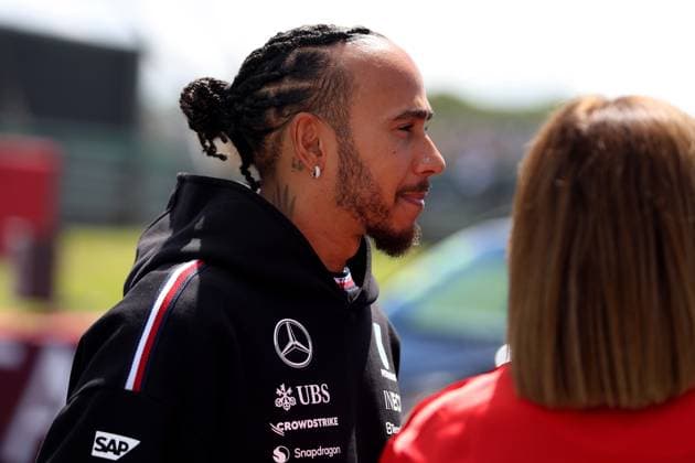 07 07 2024, xrarjax, Motorsport FIA Formula 1, British Grand Prix 2024 emspor, v l Lewis Hamilton Mercedes AMG Petronas starting number 44 Silverstone