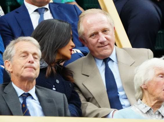 Salma Hayek and Francois-Henri Pinault in the Royal Box on Centre Court Wimbledon Tennis Championships, Day 7, The All England Lawn Tennis and Croquet Club, London, UK - 07 Jul 2024  Copyright: xJavierxGarcia Shutterstockx 14575058ay