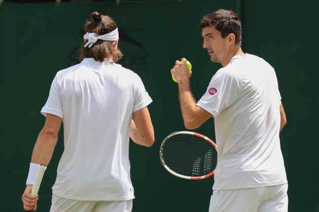 Sebastian Ofner Sam Weissborn, Mens Doubles Tennis Wimbledon 2021 Grand Slam ITF ATP WTA AELTC London Great Britain 7 July 2024 Copyright: xJuergenxHasenkopfx