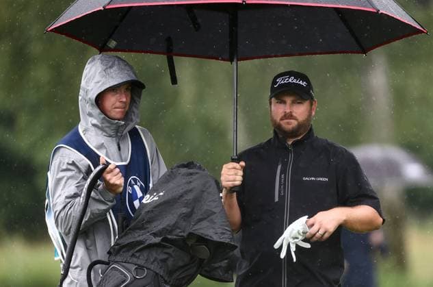 GOLF - BMW International Open 2024 MUNICH,GERMANY,07.JUL.24 - GOLF - DP World Tour, BMW International Open, GC Eichenried. Image shows Jordan Smith (ENG) and his caddy.  GEPAxpictures xThomasxBachun
