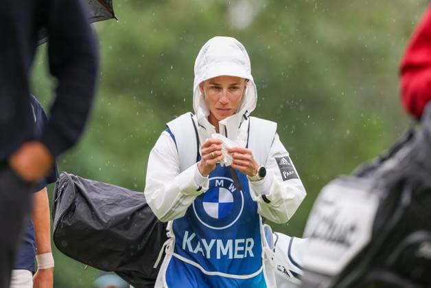 Caddy of Martin Kaymer, his wife Irene Scholz, BMW International Open 2024, Golf, DP World Tour, Men, Final, 07 07 2024 Moosinning Bavaria Germany Copyright: xkolbert-press ChristianxKolbertx