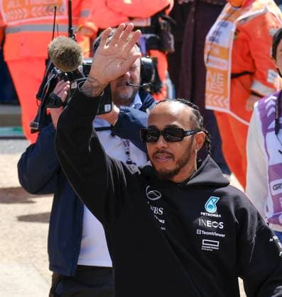 7th July 2024; Silverstone Circuit, Northamptonshire, England; Formula 1 2024 Qatar Airways British F1 Grand Prix; Race Day; Lewis Hamilton, Mercedes before the drivers parade  ActionPlus12665601 PaulxBonser