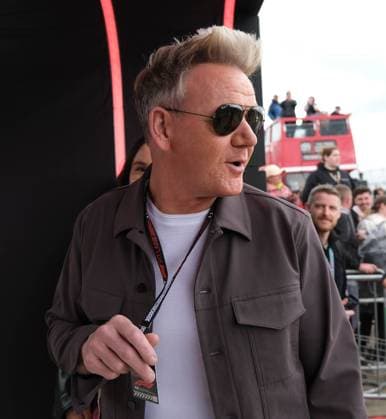7th July 2024; Silverstone Circuit, Northamptonshire, England; Formula 1 2024 Qatar Airways British F1 Grand Prix; Race Day; Gordon Ramsay Tv Chef arrives at the Silverstone paddock  ActionPlus12665563 PaulxBonser