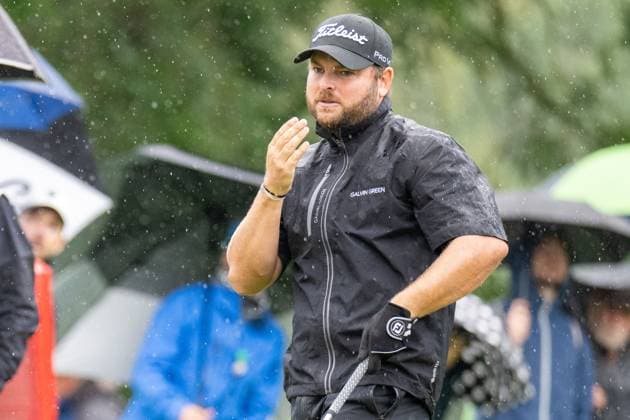 Jordan Smith raises his hand in front of his mouth, BMW International Open 2024, Golf, 07 07 2024 Munich Bavaria Germany Copyright: xkolbert-press UlrichxGamelx