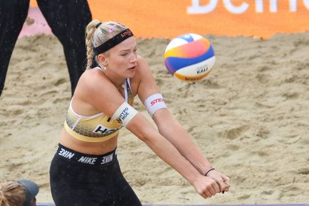 Beach volleyball, Beachvolleyball - Pro Beach Battle Masters SEEWALCHEN,AUSTRIA,07.JUL.24 - BEACH VOLLEYBALL - Beach Volleyball Tour PRO, Pro Beach Battle Masters Litzlberg. Image shows Lia Berger (AUT).  GEPAxpictures xMathiasxMandl