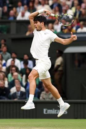 Carlos Alcaraz during his fourth round match Wimbledon Tennis Championships, Day 7, The All England Lawn Tennis and Croquet Club, London, UK - 07 Jul 2024  Copyright: xEllaxLing Shutterstockx 14575061ah
