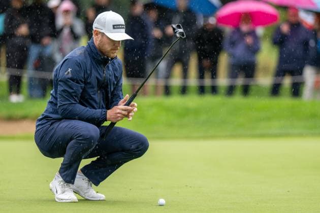 Jens Dantorp takes measure, BMW International Open 2024, Golf, 07 07 2024 Munich Bavaria Germany Copyright: xkolbert-press UlrichxGamelx