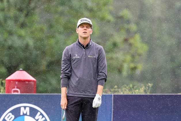 disappointment at Jeremy Paul GER , on the tee, tee 8, BMW International Open 2024, Golf, DP World Tour, Men, Final, 07 07 2024 Moosinning Bayern Germany Copyright: xkolbert-press ChristianxKolbertx
