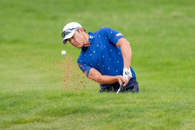 Jeong Weon Ko playing from the bunker, BMW International Open 2024, Golf, 07 07 2024 Munich Bavaria Germany Copyright: xkolbert-press UlrichxGamelx