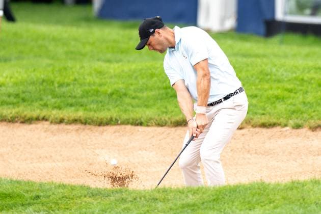 Martin Kaymer plays from the bunker, BMW International Open 2024, Golf, 07 07 2024 Munich Bavaria Germany Copyright: xkolbert-press UlrichxGamelx