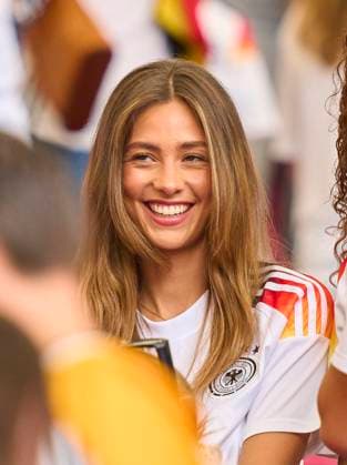 Sophia Weber, girlfriend of Kai Havertz, in the quarter final match GERMANY - SPAIN 1-2 n.V. of the UEFA European Championships 2024 on Jul 5, 2024 in Stuttgart, Germany.