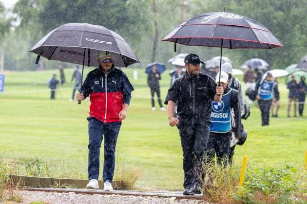 Ewen Fergoson and Jordan Smith tee off 3, BMW International Open 2024, Golf, 07 07 2024 Munich Bavaria Germany Copyright: xkolbert-press UlrichxGamelx