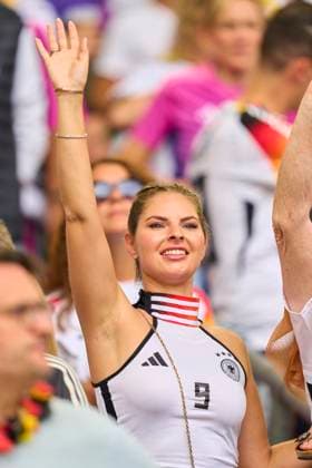 Lisa, wife of Niclas Fuellkrug, Füllkrug, DFB 9 in the quarter final match GERMANY - SPAIN 1-2 n.V. of the UEFA European Championships 2024 on Jul 5, 2024 in Stuttgart, Germany.
