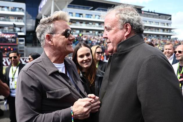 F1 British Grand Prix 2024 Gordon Ramsay and Jeremy Clarkson ahead of the Formula 1 British Grand Prix at Silverstone Circuit in Northampton, Great Britain on July 7, 2024. Northampton United Kingdom  Copyright: xJakubxPorzyckix originalFilename:porzycki-f1britis240707_npB8t.jpg