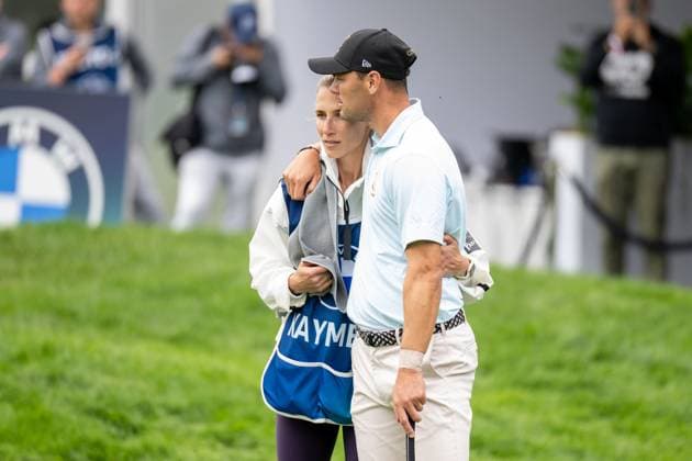 Martin Kaymer with wife Irene Scholz Caddy , BMW International Open 2024, Golf, 07 07 2024 Munich Bavaria Germany Copyright: xkolbert-press UlrichxGamelx