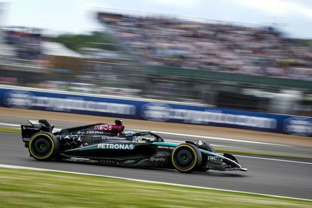 Sport Bilder des Tages SILVERSTONE - George Russell (Mercedes) in action during the Grand Prix of Great Britain. ANP SANDER KONING xVIxANPxSportx xxANPxIVx 502990320 originalFilename: 502990320.jpg