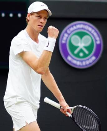 Jannik Sinner celebrates during his fourth round match Wimbledon Tennis Championships, Day 7, The All England Lawn Tennis and Croquet Club, London, UK - 07 Jul 2024  Copyright: xJavierxGarcia Shutterstockx 14575058dc