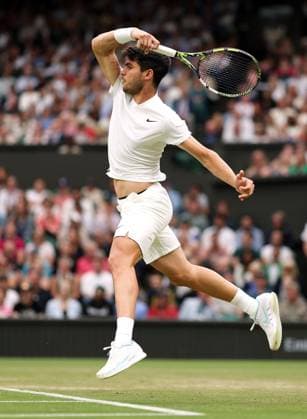 Carlos Alcaraz during his fourth round match Wimbledon Tennis Championships, Day 7, The All England Lawn Tennis and Croquet Club, London, UK - 07 Jul 2024  Copyright: xEllaxLing Shutterstockx 14575061ao