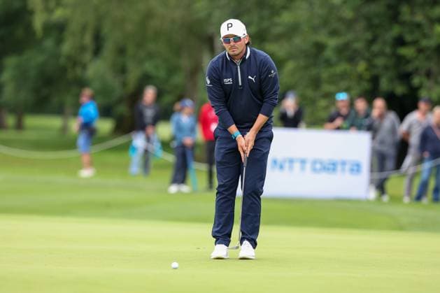 Ewen Ferguson SCO reading the putting line, BMW International Open 2024, Golf, DP World Tour, Men, Final, 07 07 2024 Moosinning Bavaria Germany Copyright: xkolbert-press ChristianxKolbertx
