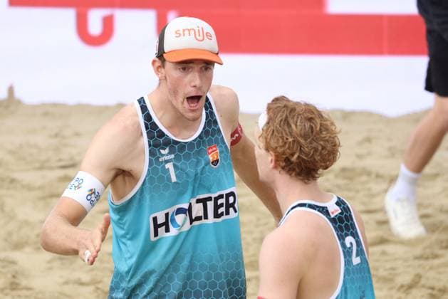 Beach volleyball, Beachvolleyball - Pro Beach Battle Masters SEEWALCHEN,AUSTRIA,07.JUL.24 - BEACH VOLLEYBALL - Beach Volleyball Tour PRO, Pro Beach Battle Masters Litzlberg. Image shows Timo Hammarberg (AUT).  GEPAxpictures xMathiasxMandl