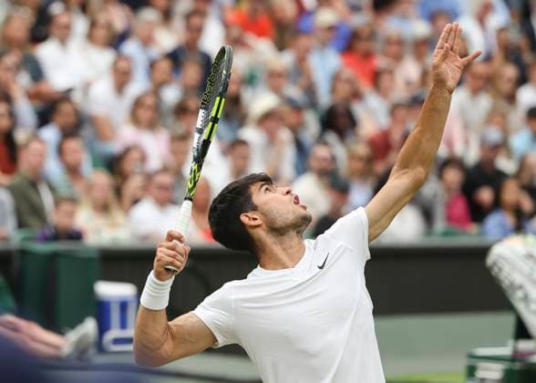 Carlos Alcaraz ESP Tennis Wimbledon 2021 Grand Slam ITF ATP WTA AELTC London Great Britain 7 July 2024 Copyright: xJuergenxHasenkopfx