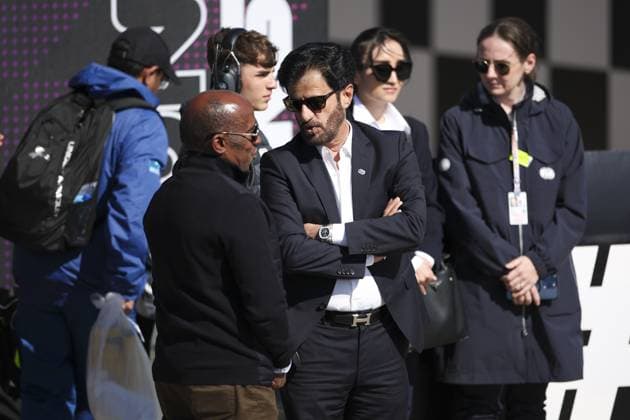BEN SULAYEM Mohammed (uae), President of the FIA, portrait, Anthony HAMILTON during the Formula 1 Qatar Airways British Grand Prix 2024, 12th round of the 2024 Formula One World Championship, WM, Weltmeisterschaft from July 5 to 7, 2024 on the Silverstone Circuit, in Silverstone, United Kingdom - F1 - BRITISH GRAND PRIX 2024 DPPI Panoramic  240707_R12_GRAN_BRETAGNA_DP_EA016306