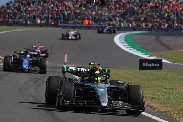 44 Lewis Hamilton GBR, Mercedes AMG Petronas F1 Team , F1 Grand Prix of Great Britain at Silverstone Circuit on July 7, 2024 in Silverstone, Great Britain Photo by HOCH ZWEI Silverstone Great Britain