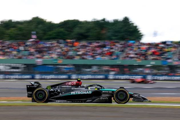 44 Lewis Hamilton GBR, Mercedes AMG Petronas F1 Team , F1 Grand Prix of Great Britain at Silverstone Circuit on July 7, 2024 in Silverstone, Great Britain Photo by HOCH ZWEI Silverstone Great Britain
