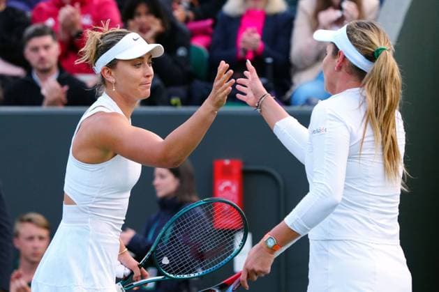 Donna Vekic celebrates victory in her fourth round match against Paula Badosa Wimbledon Tennis Championships, Day 7, The All England Lawn Tennis and Croquet Club, London, UK - 07 Jul 2024  Copyright: xJavierxGarcia Shutterstockx 14575058eq