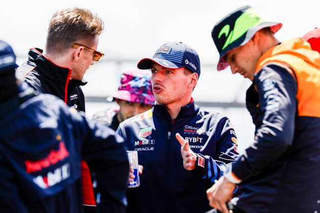 07 07 2024, Silverstone Circuit, Silverstone, FORMULA 1 QATAR AIRWAYS BRITISH GRAND PRIX 2024 , pictured Nico Hülkenberg DEU , Haas F1 Team, Max Verstappen NLD , Oracle Red Bull Racing, Lando Norris GBR , McLaren F1 Team Defodi 506 20240707 hbr 0072 Defodi-506