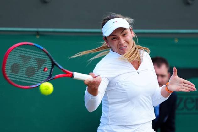 Donna Vekic during her fourth round match Wimbledon Tennis Championships, Day 7, The All England Lawn Tennis and Croquet Club, London, UK - 07 Jul 2024  Copyright: xJavierxGarcia Shutterstockx 14575058ex