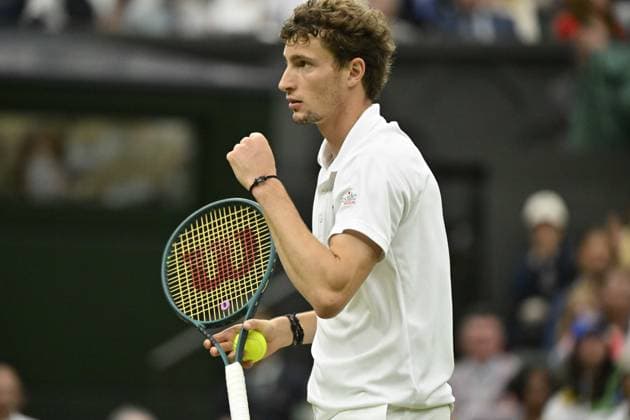 Tennis : Wimbledon 2024 - England - Ugo Humbert -France Tennis : Wimbledon 2024 - England - 07 07 2024 ChrysleneCaillaud Panoramic 