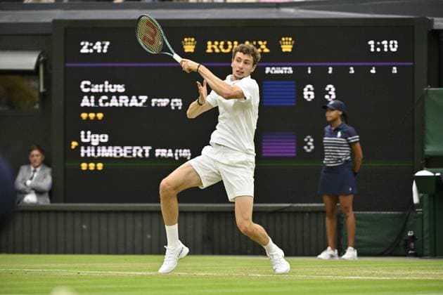 Tennis : Wimbledon 2024 - England - Ugo Humbert -France Tennis : Wimbledon 2024 - England - 07 07 2024 ChrysleneCaillaud Panoramic 