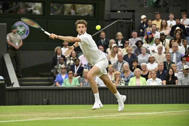 Tennis : Wimbledon 2024 - England - Ugo Humbert -France Tennis : Wimbledon 2024 - England - 07 07 2024 ChrysleneCaillaud Panoramic 