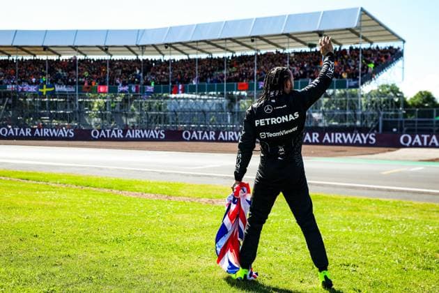 44 Lewis Hamilton GBR, Mercedes AMG Petronas F1 Team , F1 Grand Prix of Great Britain at Silverstone Circuit on July 7, 2024 in Silverstone, Great Britain Photo by HOCH ZWEI Silverstone Great Britain