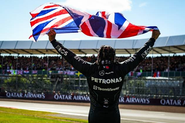 44 Lewis Hamilton GBR, Mercedes AMG Petronas F1 Team , F1 Grand Prix of Great Britain at Silverstone Circuit on July 7, 2024 in Silverstone, Great Britain Photo by HOCH ZWEI Silverstone Great Britain