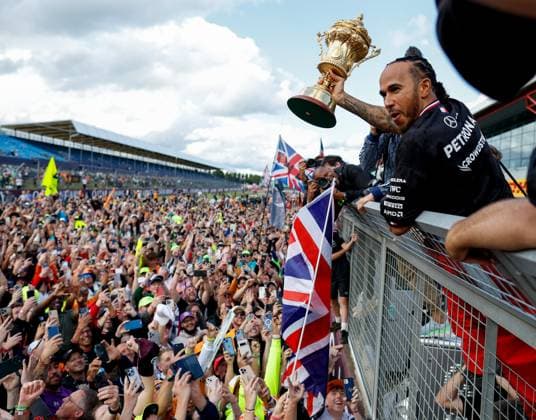 44 Lewis Hamilton GBR, Mercedes AMG Petronas F1 Team , F1 Grand Prix of Great Britain at Silverstone Circuit on July 7, 2024 in Silverstone, Great Britain Photo by HOCH ZWEI Silverstone Great Britain